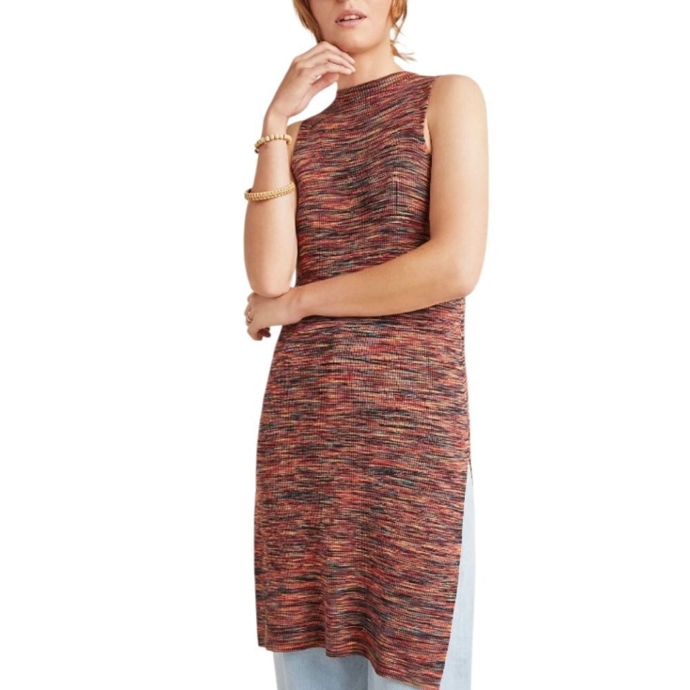 Anthropologie Multicolor Sleeveless Knit Tunic